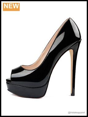Women's Platform Stiletto Peep Toe Pumps 6 Inch Heels Dress Wedding Party